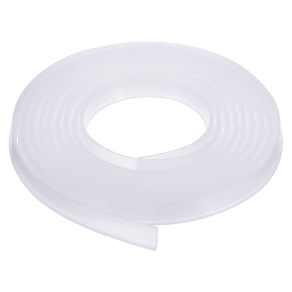 Clear Rubber U Channel Edge Trim, Silicone Door Seal Strip 3/32" Slot Fit for 1/16"-3/32" Edge