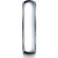 thumbnail image 3 of Womens 14K White Gold, 6mm Slightly Domed Comfort-Fit Wedding Band with Milgrain (sz 11.5), 3 of 3