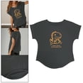 thumbnail image 4 of Camiseta con estampado novedoso para mujer, Top de manga corta con cuello redondo, camiseta informal suave, Tops de verano para fiesta, escalada, uso S, 4 of 10