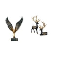 thumbnail image 1 of Estatua de para el hogar, estatua de ciervo, escultura de extendidas, adorno de resina, artesanía, arte abstracto moderno, adecuado para, 1 of 8