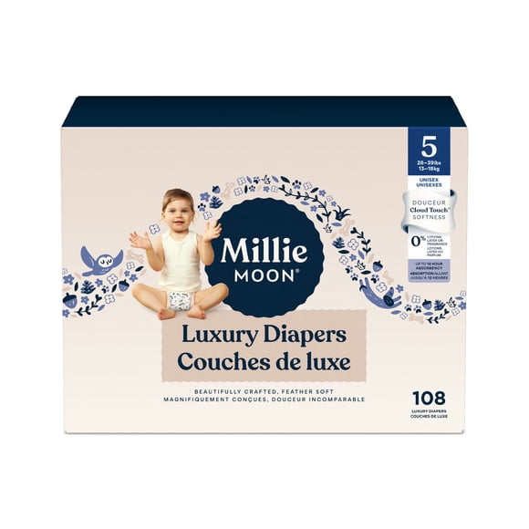 Couches de Luxe de Millie Moon, Taille 5, 108 unités