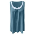 thumbnail image 3 of asdoklhq Juniors Plus Tops & T-Shirts, Women's Blouse New Casual Loose Color Splicing Classic Vest Tops, 3 of 4