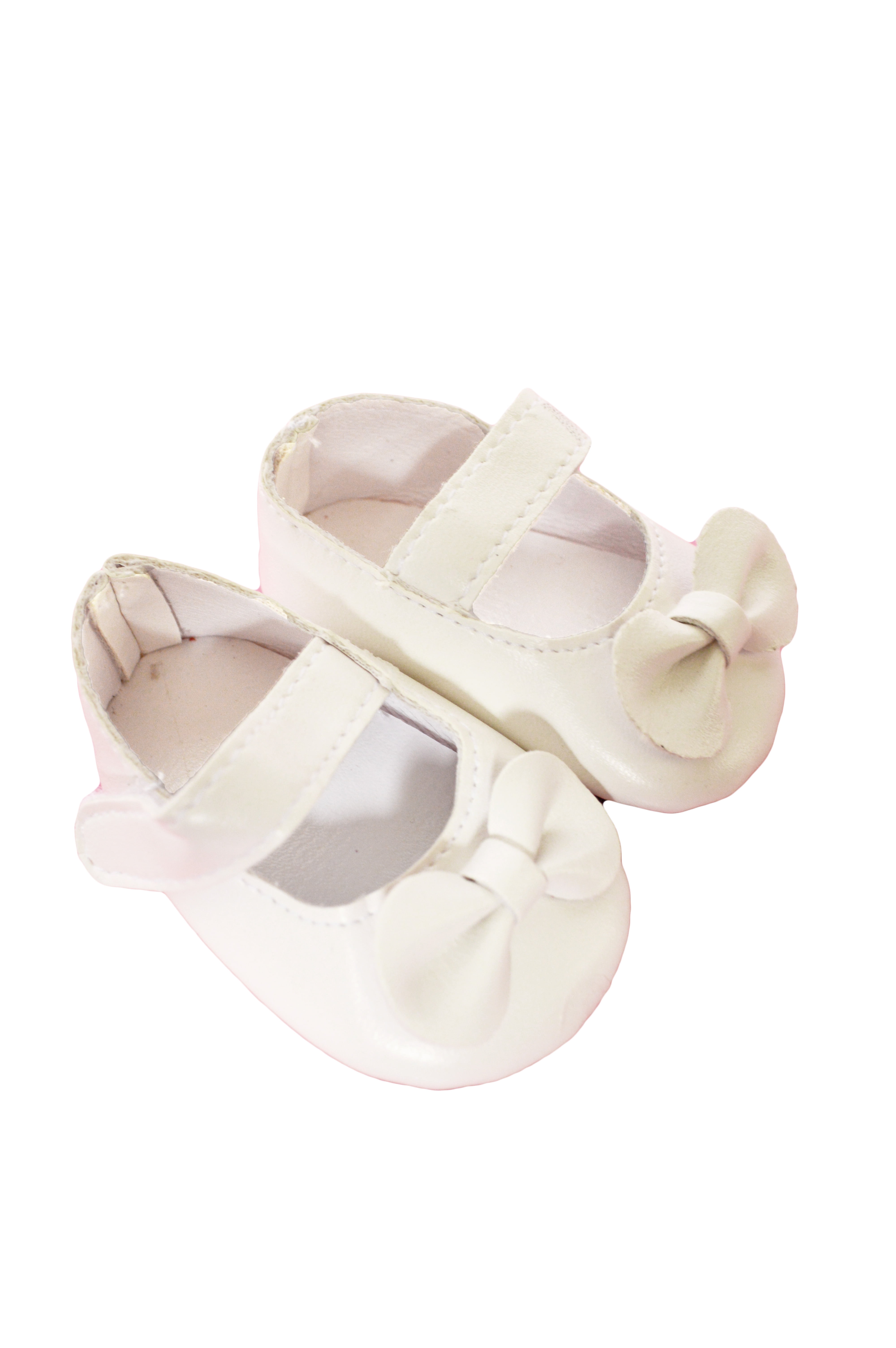White Mary Jane Shoes for 14.5 inch American Girl Wellie Wishers Dolls 