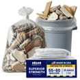 thumbnail image 2 of Plasticplace 55-60 Gallon Contractor Trash Bags, 3.0 Mil Clear Heavy Duty Garbage Bags, Tear & Leak Resistant, 38” x 58” (25 Count) – Ideal for Construction, Renovations Yard Waste Cleanup Industrial, 2 of 8