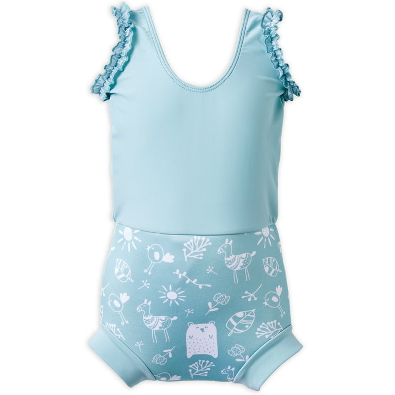 Splash About Happy Nappy Swimsuit with Swim Diaper, Sunny Bear,
