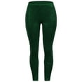thumbnail image 5 of UJNDER Women's Solid Color Sequin Shiny Slim Fit Leggings for Casual Wear and Parties Green M, 5 of 8