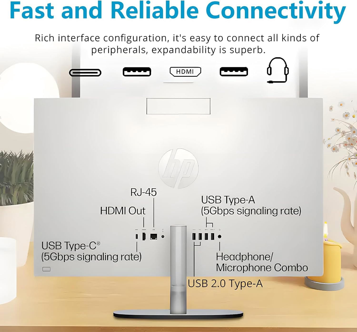 HP 27 All-in-One Desktop PC, Touch FHD 27" IPS Copilot AI PC Computer, AMD Ryzen AI 7 350(8-core), 32GB DDR5 RAM, 2TB SSD, Wi-Fi 6, Webcam, Windows 11 Pro, Bundle with USB HUB