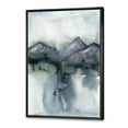 thumbnail image 3 of Designart 'Minimalistic Landscape of Mountains Snow and Trees' Modern Framed Canvas Wall Art Print, 3 of 5