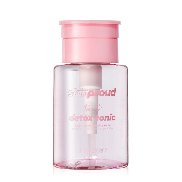 Skin Proud Detox Tonic, Daily Exfoliating Face Tonic with 5 Lactic Acid & Glycolic Acid, 100