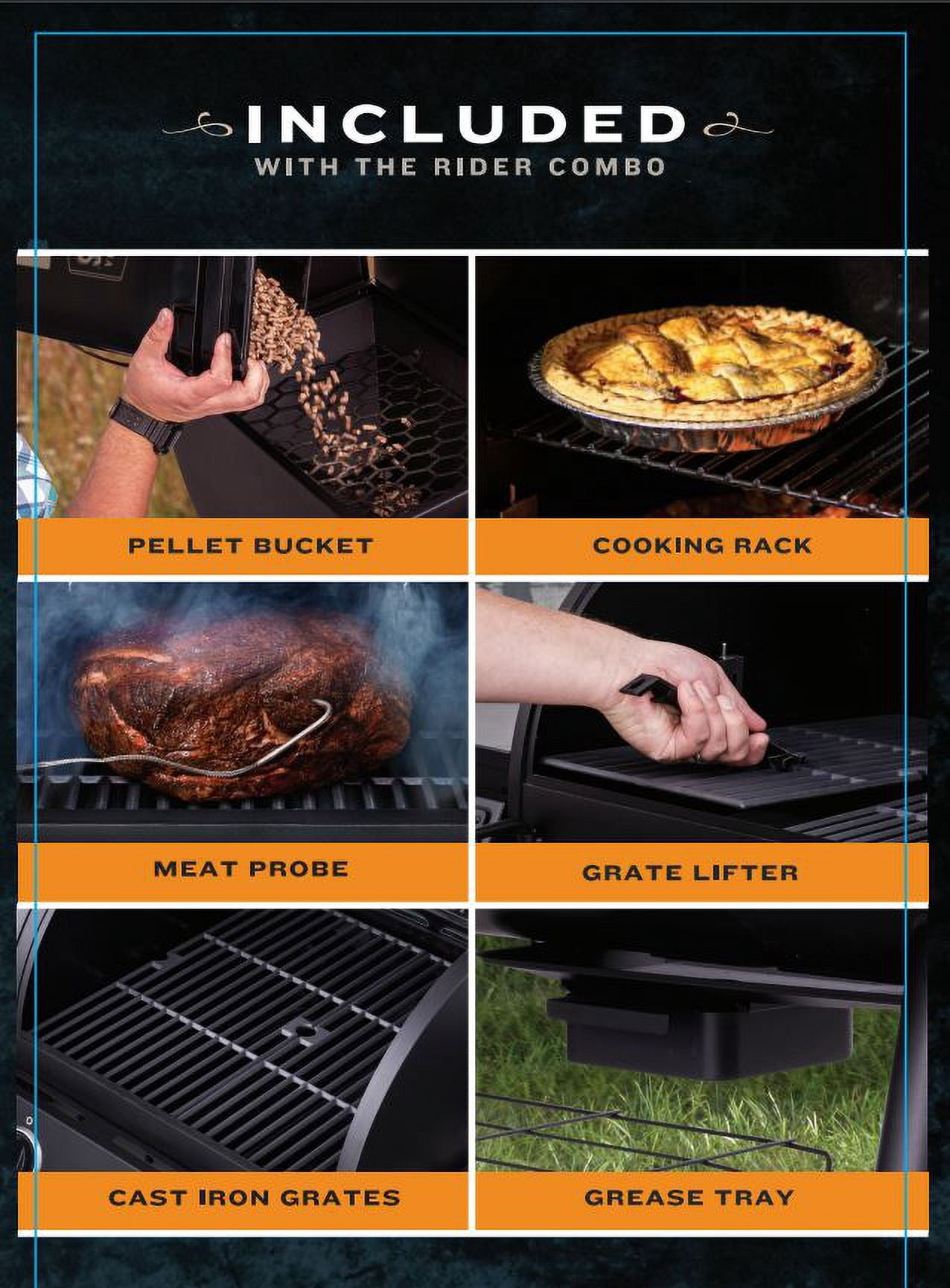 Oklahoma Joe's® Rider Combo Pellet/Gas Grill