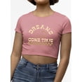 thumbnail image 3 of Lazy Cat Dreams Come True Crop Tee Women's -SelectDesign Designs, 3 of 4