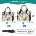 thumbnail image 4 of FORMRS Insulated Lunch Bag Unisex Large Capacity with Shoulder Strap, Beige Birds, 4 of 6