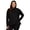 Black, variant on RBX Active Women's Plus Size Zip Mock Neck Fleece Pullover Sweatshirt With Pockets