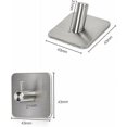 thumbnail image 2 of Juego de 4 ganchos multifuncionales de acero inoxidable con adhesivo 3M, gancho para cocina, baño, puerta del dormitorio, armario sin taladrar, 2 of 5