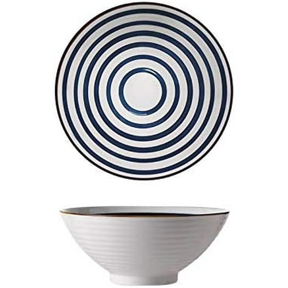tableware Japanese Ceramic Ramen Bowl Soup Bowl Hat Bowl Noodle Salad Instant Noodle Bowl Tableware (Color : A)