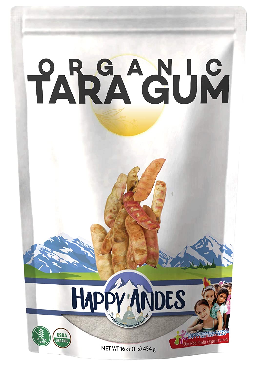 Happy Andes Organic Tara Gum Powder 1lb AllNatural Thickening Agent