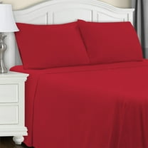 Superior 4-Count 150 GSM Burgundy Cotton Flannel Sheet Set, Full