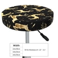 thumbnail image 4 of Kll Christmas Gold Deers Round Bar Chair Cushion Cover 13 Inch,Bar Stool Protector With Elastic, Soft Washable, 4 of 7