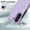 thumbnail image 6 of Allytech Case Compatible with Samsung Galaxy Z Fold5 with Card Slots, Slim Thin Luxury PU Leather Shockproof Double Buckle Kickstand Case for Samsung Galaxy Z Fold5 - Purple, 6 of 8
