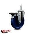 thumbnail image 2 of 5 Inch Solid Poly Wheel Swivel 3/4 Inch Threaded Stem Caster with Brake, 2 of 2