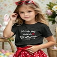 thumbnail image 2 of Toddler Kids Girls Letter Print Tees Graphic Short Sleeve T Shirt Cute Summer Tops Round Neck Comfortable T Shirt size 8-9T, 2 of 4
