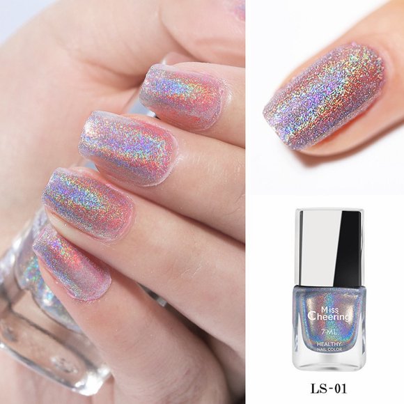 WIFKLSIIPG Diamond Sequin Nail Polish Colorful Magic Nail Polish 7ml