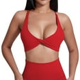 thumbnail image 1 of Sujetador de yoga para mujer con almohadillas en el pecho - Camiseta deportiva sin espalda para alto impacto - Nailon/spandex - S-XL, 1 of 4