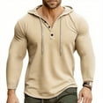 thumbnail image 5 of Maean Men Hoodie Sweatshirt Drawstring V Neck Pullover Tops Casual Workout Loose Athletic Shirts, 5 of 7