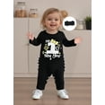 thumbnail image 5 of BemeyourBBs Baby Girls My 1st New Year Outfits Romper Letter Fireworks Print Long Sleeve Jumpsuit with Headband Spring Fall Clothes, 5 of 9