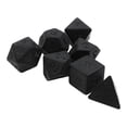 thumbnail image 2 of Juego de dados poliédricos de 7 piezas, color negro, para juegos de rol, accesorios para beber, juego de mesa, 2 of 9