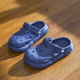 thumbnail image 5 of Boys Girls Garden Glogs Slide Sandals Kids Summer Water Shoes Slip On Clogs Indoor Outdoor Children Beach Pool Shoes(5.5-6 Years,Blue), 5 of 5