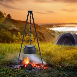 Diliboz Campfire Tripod for Dutch Oven - Camping Tripod for Cooking - Campfire Cooking Stand - Cooking Tripod - Open Fire Tripod Grill for Cooking in