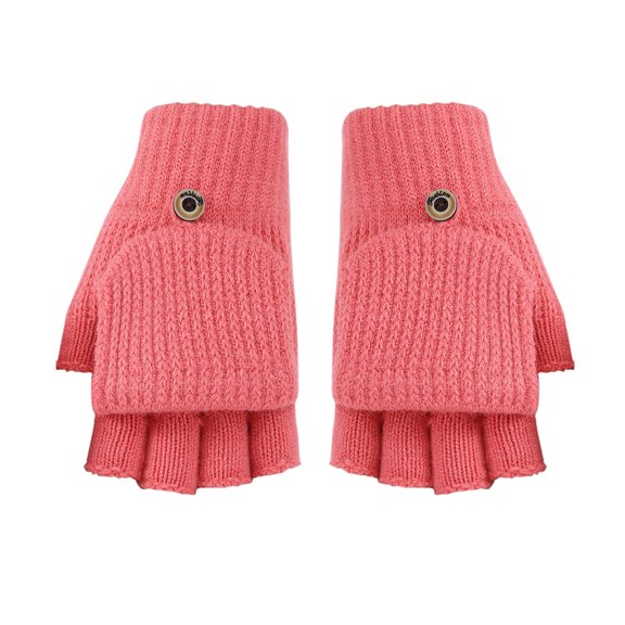 OJJCXA Womens Mens Gloves for Women Men Plus Velvet Thickened Pattern Knitted Jacquard Mesh Autumn Winter Warm Gloves