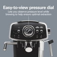 thumbnail image 6 of Hamilton Beach 15-Bar, 2 Cup Espresso Machine, Slide & Lock Espresso Maker with Milk Frother, Black & Chrome, 6 of 10