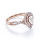 thumbnail image 3 of JeenMata Anillo de Compromiso de 1,75 Quilates con Piedra Lunar Arcoíris y Moissanita en Forma de Almendra, Doble Racimo, Banda Retorcida Pavé, Baño de Oro Rosa de 18 K sobre Plata, 3 of 6