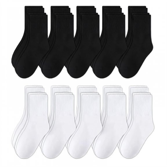 TELOLY 20Pairs Kids Socks,Size 31-37 Boys Socks 4-6 Years,Preppy Style Boys Socks,Combination1