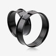 thumbnail image 3 of A Pair of Blackline Steel Double Flared Ear Gauge Flesh Tunnel Plug, 3 of 5