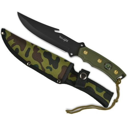 Tactical Boot Knife - Yes4All Hunting Survival Fixed Blade Knife / Tactical Knife with Sheath – Full Tang Camping Knife Set – Hunting Dagger Knife / Tactical Dagger – H266A
