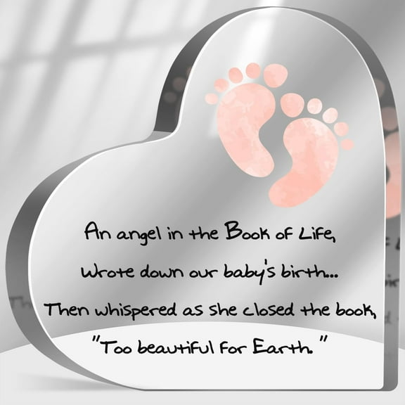 Miscarriage Gifts for Parents, Loss of Baby Sympathy Gift, Memorial Gifts for Loss of Baby Acrylic Keepsake, In Memory Of Loved One Sign, Grief Bereavement Remembrance Sign Plaque Decor 4x4 inch