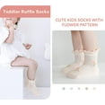 thumbnail image 5 of 5 Pairs Baby Girls Socks Toddlers Ruffle Socks Girl's Frilly Dress Socks Baby Summer Mesh Socks Solid Crew Socks, 5 of 9