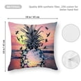 thumbnail image 3 of Heduofu Throw Pillow Covers Beach Sunset Pineapple Design Square Pillowcase for Home Decor Sofa Car Bedroom Pillow case  18x18in, 3 of 5