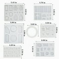 thumbnail image 3 of 135-Piece DIY Epoxy Resin Craft Kit: 7 Silicone Molds, Gold/Silver Ear Hooks & Closed Rings, Straws, Stirring Rods, Spoons, 12-Color Glitter Set – Flexible, Reusable Molds for Jewelry Making, Home, 3 of 5
