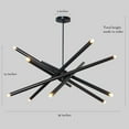 thumbnail image 5 of 12 Light Brass Sputnik Spiral Chandelier Pendant Mid Century Modern Raw Brass Sputnik chandelier light Fixture, 5 of 6
