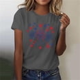 thumbnail image 5 of Vetsdori Women's Red White and Blue Shirts Short Sleeve Casual Pullover Fourth of July USA Years Anniversary Independence Day Graphic,Crew Neck Summer Shirts for Women Patriotic, 5 of 7