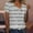Gray, variant on YHAJDS Short Sleeve Sweater for Women Printed V Neck Button Front Casual Spring Summer Blouse