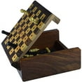thumbnail image 3 of Varmohey Royal Handicrafts Handcrafted Wooden Travel Chess with Pegged Top, 3 of 3