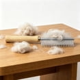 thumbnail image 7 of 3 Pcs Long Hair Pet Comb 6.69 Inch for Daily Maintenance, Stainless Steel Pin Teeth Wooden Handle Dog Comb, Removes and Prevents Matted for Cats and Dogs, Pet Grooming Brushes, 7 of 7