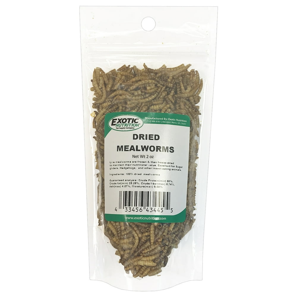 Exotic Nutrition Dried Mealworms Treat 2.2 oz.