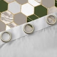 thumbnail image 4 of Castle Fairy Marbling Hexagon Curtains Pack of 2 (42x84 Each) for Kids Teens Adults,Abstract Marble Honeycomb Curtains Blackout,Gradient Marbling Geometric Bedroom Curtains,Lightweight Room Decor, 4 of 6