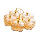thumbnail image 3 of Bandejas divididas placas de bocadillos en forma de corazón bandejas decorativas de condimentos nueces para servir platos para disfrutar de frutas de Orange 5 tazones, 3 of 8